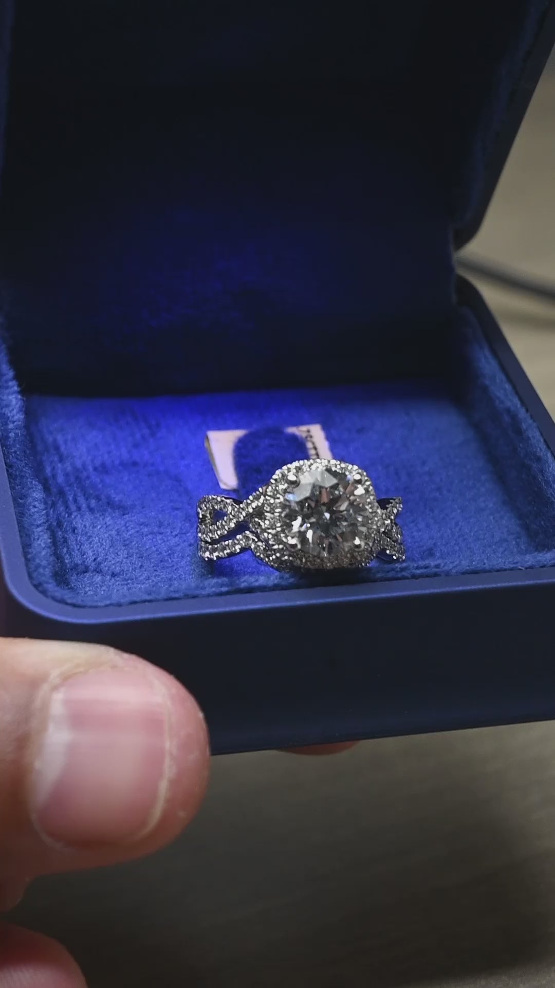 14K Gold 2.75 CT Lab Grown Round Cut Halo Curved Band Lab Diamond Bridal Wedding Set