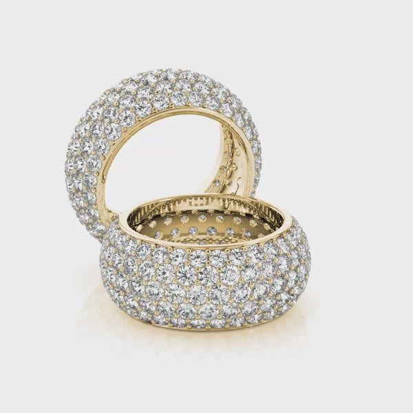 14K Diamond Eternity Multi-Row Pave Ring (2.3MM)