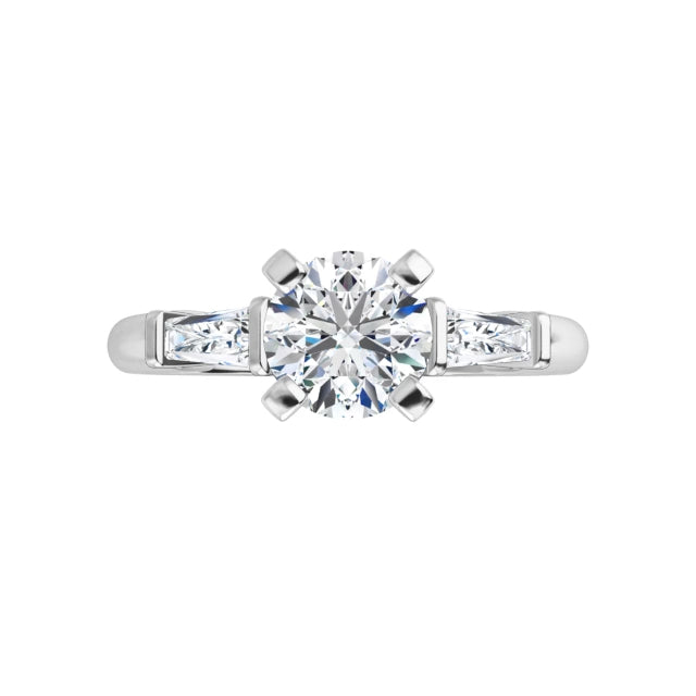 14K Gold Round Lab-Grown Diamond 0.71 CTW VVS2/D Engagement Ring