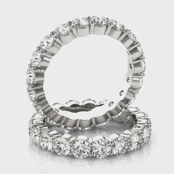 14K Round Diamond Eternity Ring (3.4mm to 4.5mm)
