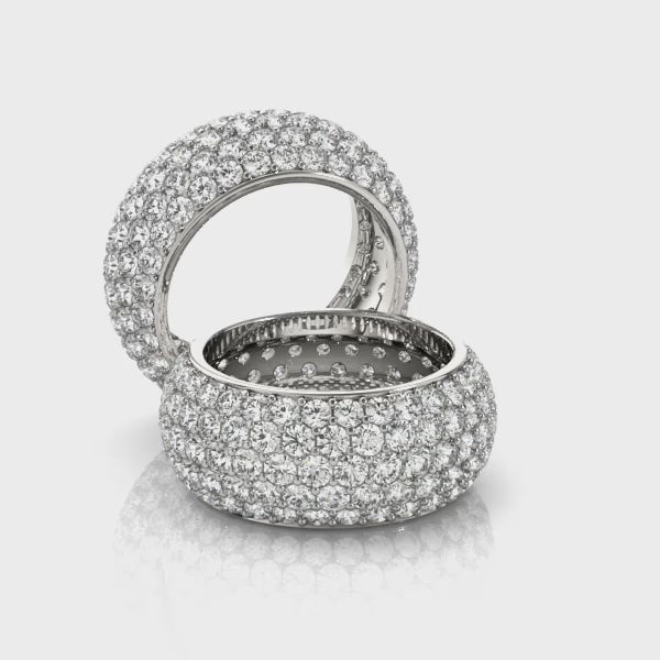 14K Diamond Eternity Multi-Row Pave Ring (2.3MM)