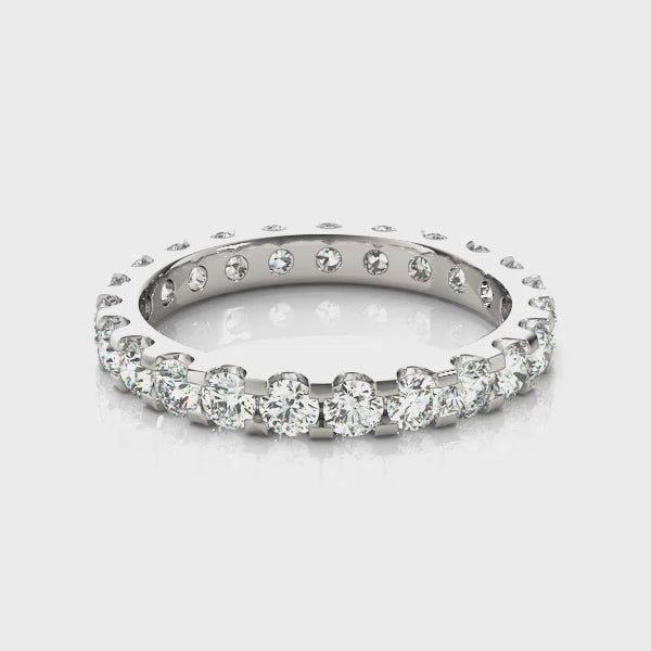 14K U Shape Shared Prong Eternity Ring (1.0MM to 2.4MM)