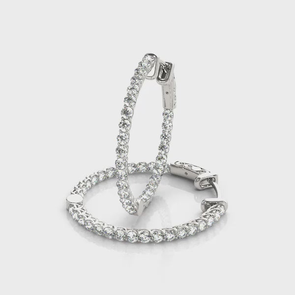 Round - Lucida Round Hoop Earring in 14K Gold (3.5 ct. tw)