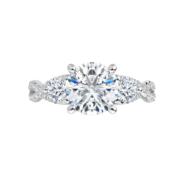 14K Gold Round Lab-Grown Diamond 1.36 CTW VS1/D Engagement Ring