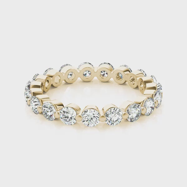 14K Single Shared Prong Eternity Ring (2.00MM to 3.40MM)