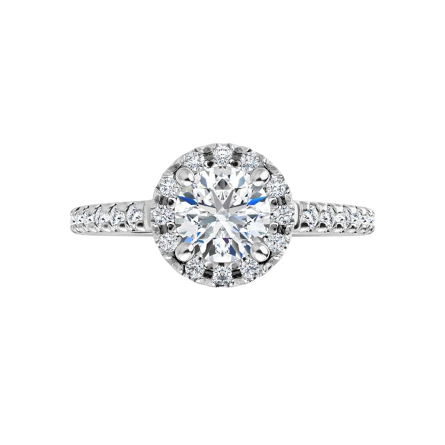 14K Gold Round Lab-Grown Diamond 0.57CTW VVS2/E Engagement Ring