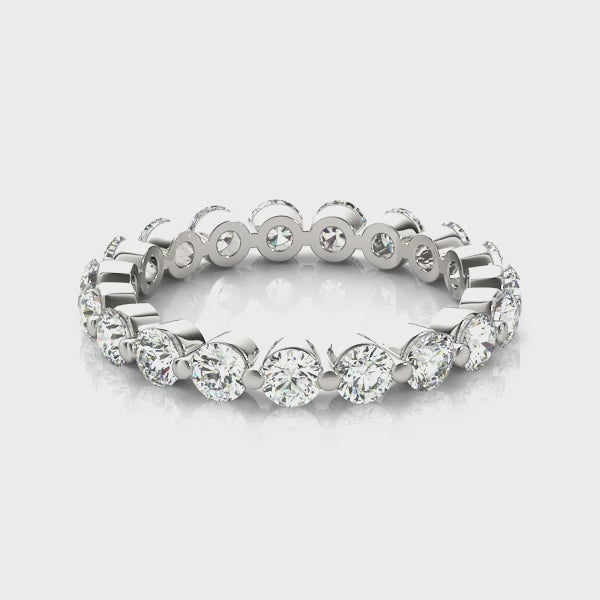 14K Single Shared Prong Eternity Ring (2.00MM to 3.40MM)