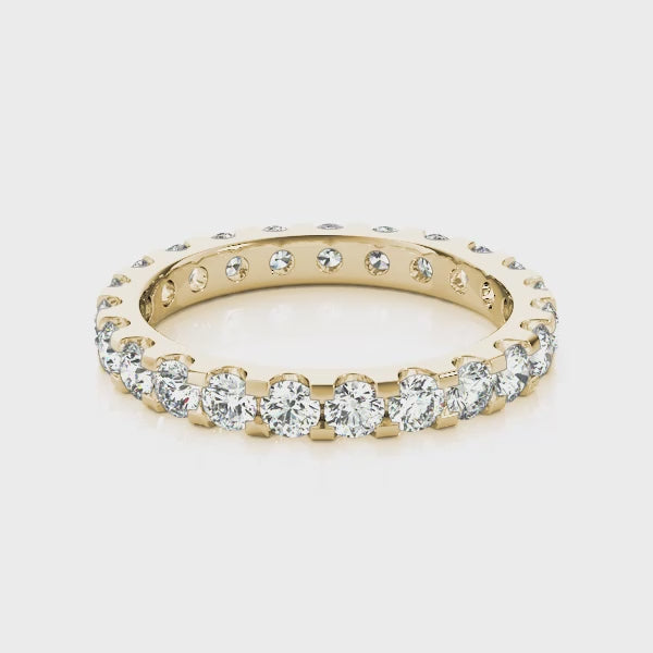 14K U Shape Shared Prong Eternity Ring (1.0MM to 2.4MM)